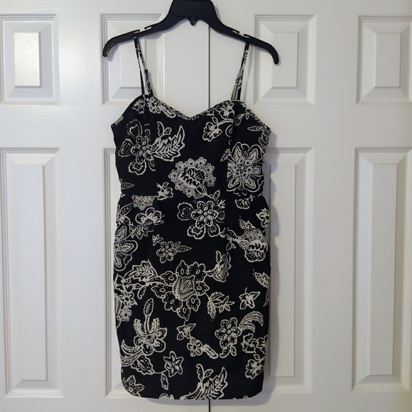 Floral Print Peplum Sleeveless Sweetheart Dress - Picture 1 of 4